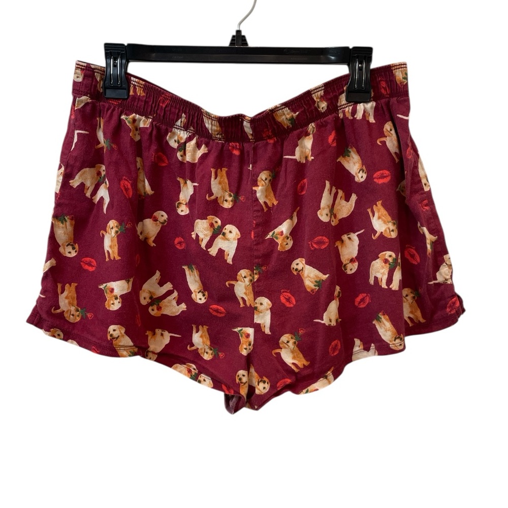 Victoria’s Secret PINK Sleep Shorts Women’s Large Valentine Dogs Pajama